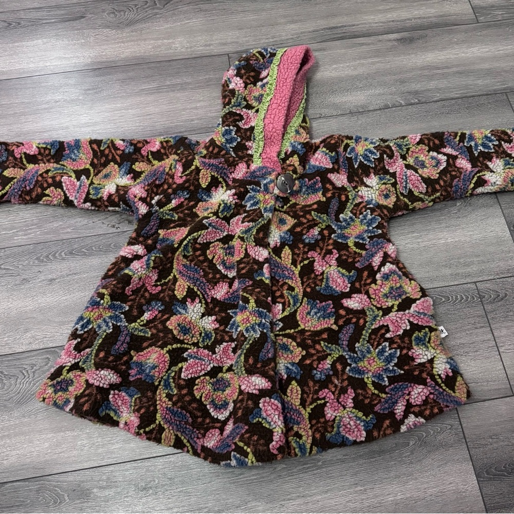 Floral Kids Pea Coat